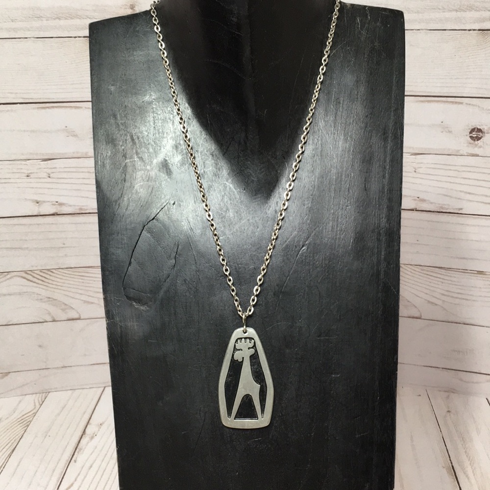 Modernist Pewter necklace TENN SWEDEN Else - Picture 5 of 12